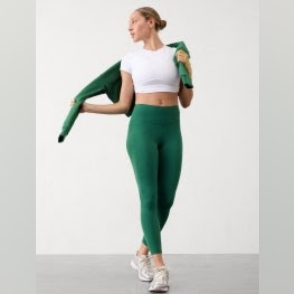 Athleta Transcend High Rise 7/8 Legging In size Large Tall, Color Trillium